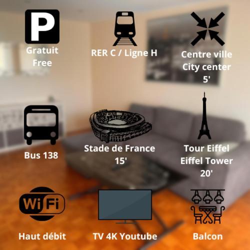 Open 24 7 Apartment Parking 15' Paris 3' Athletica Saint-Gratien Exterior foto